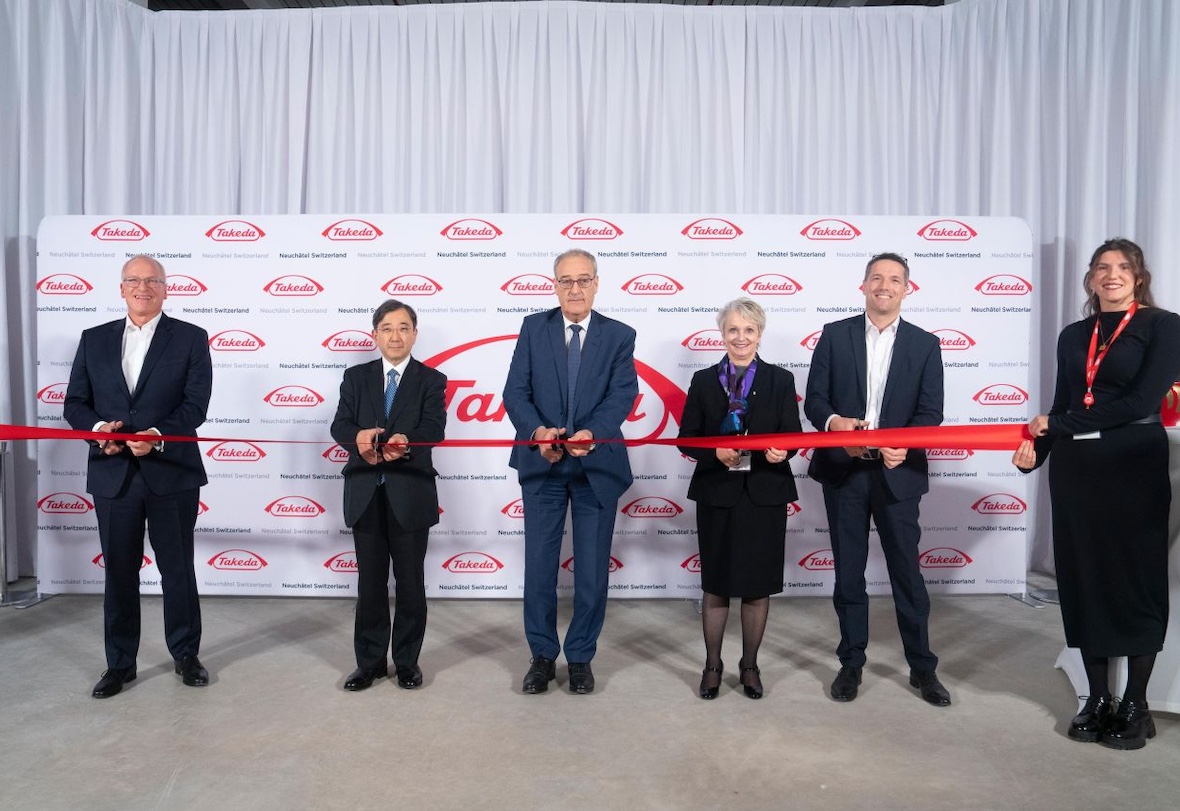 Takeda has opened a new CHF 200 million biotechnology facility in Neuchâtel to expand aseptic filling capacity for rare disease therapies.