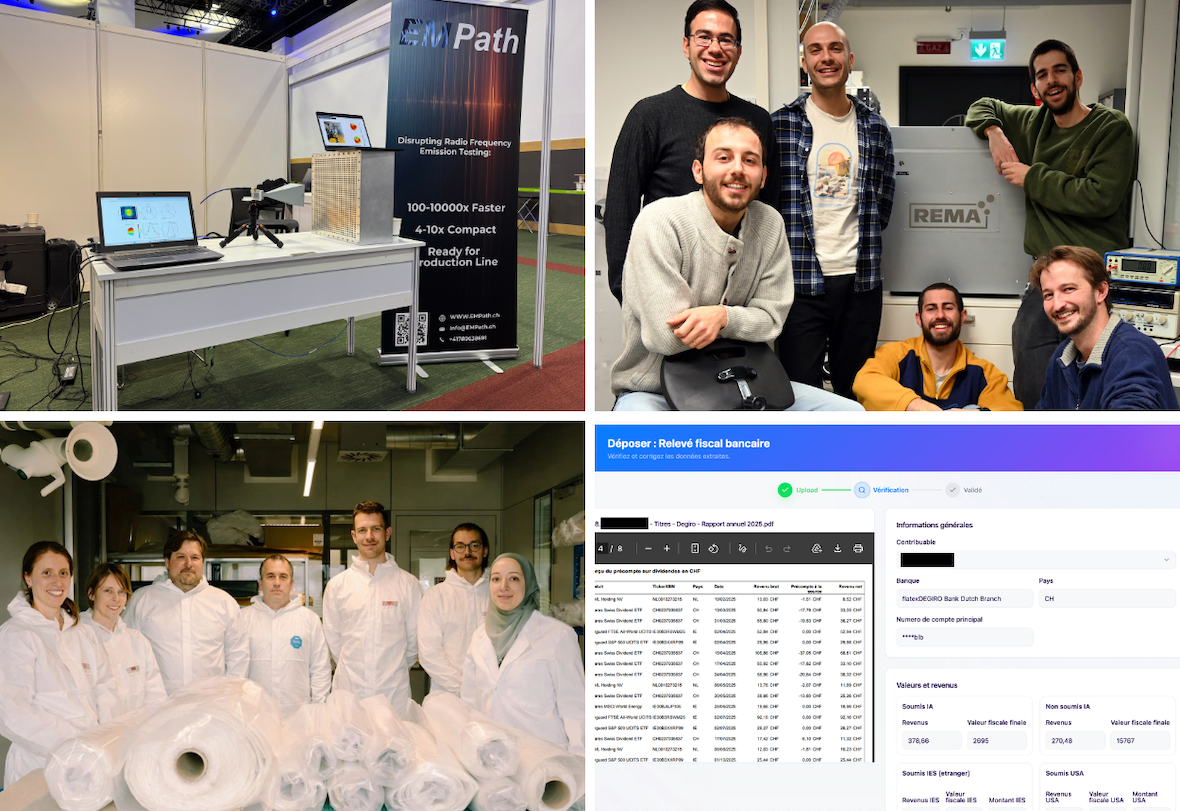 La Fondation pour l'innovation et la technologie octroie trois prêts Tech Seed de CHF 100’000 chacun à EM Path, REMA et Verretex, ainsi qu'une bourse Digital Grant de CHF 20’000 à Polytax.