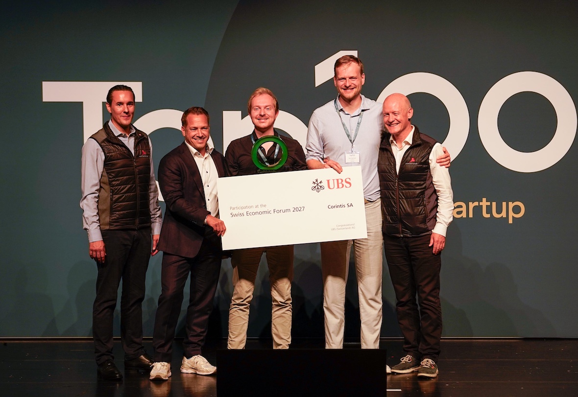 Corintis has taken first place in the Top100 Swiss Startup Ranking 2026, ahead of Zurich's DeepJudge and Villeneuve-based PAVE Space. Five of the ten highest-ranked companies are based in Western Switzerland.